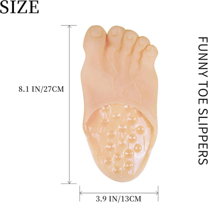 Barefoot Funny Feet Slippers Women Men Hilarious Big Foot Prank Shoes Simulat Five-Finger Toe Bigfoot Slippers Fairy Spoof Shoes