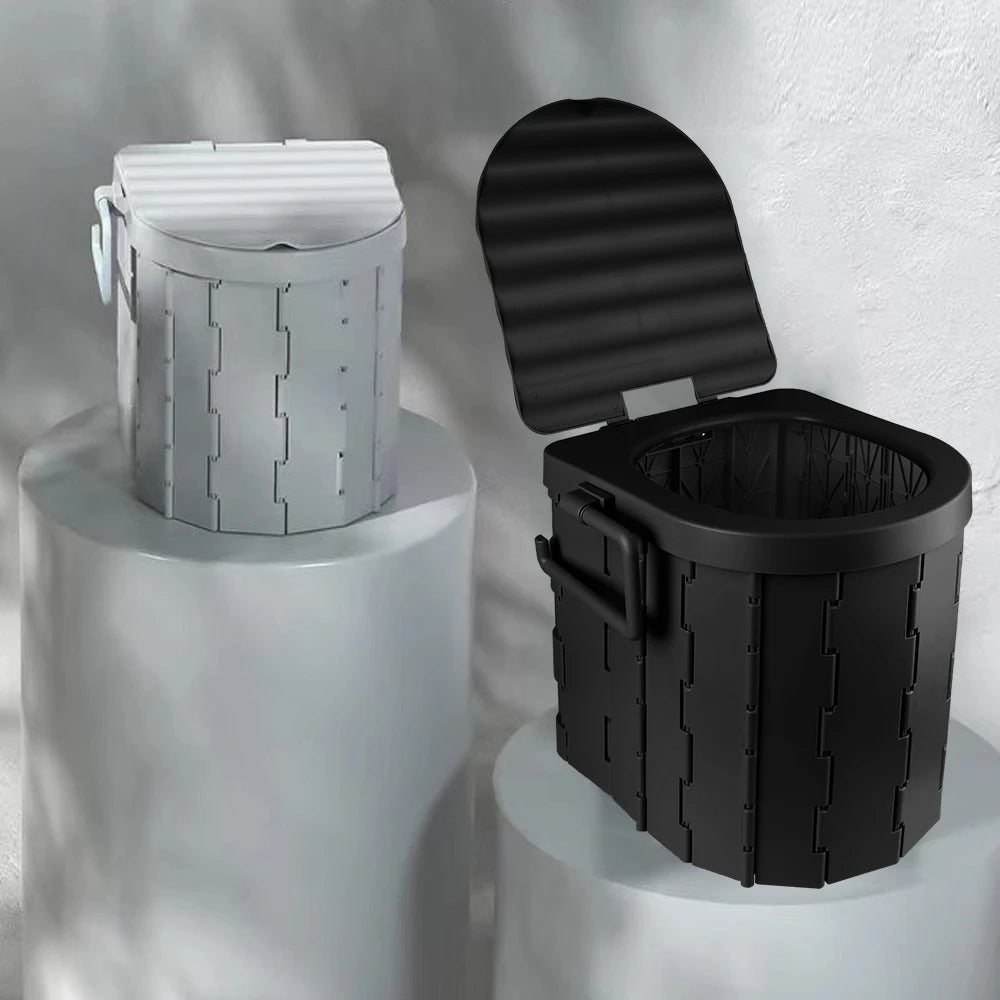 Travel Bucket Toilet Seat Portable Folding Toilet with Lid Emergency Toilet Car Folding Toilets Camping Toilet
