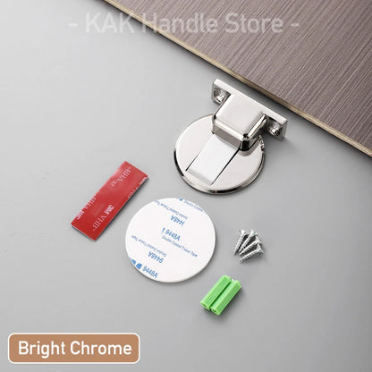Non-Punch Magnetic Door Stopper Hidden Doorstop Door Holder Zinc Alloy Wall Protector Wind-Proof Stop Door Hardware