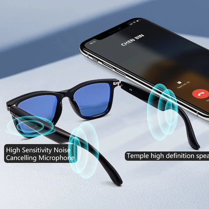 Bluetooth Eyeglasses Audio Sunglasses Eyewear UV400 Polarized Lens Earphone Open Ear Music Glasses Touch Control Christmas Gift