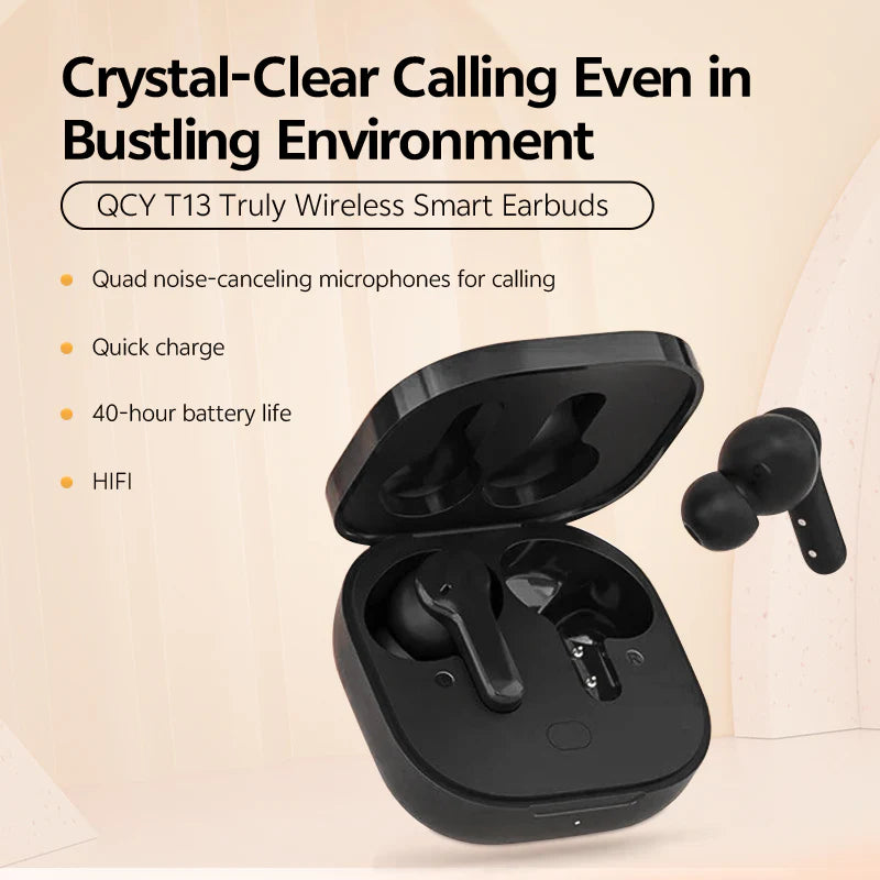 T13 True Wireless Earbuds, ENC Noise Cancelling, 40H Playtime