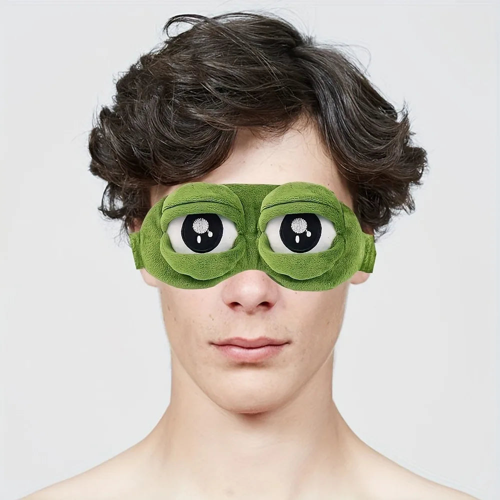 1Pcs Cute Frog Sleep Eye Mask, Eye Protector, Lunch Break Shading Sleep Eye Mask, Soft & Comfortable Eye Mask