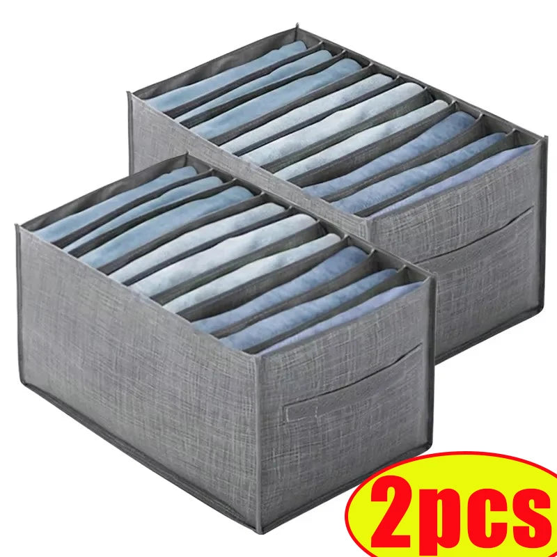 Clothes Organizer Trousers Clothing Jeans Storage Box Wardrobe Closet Organization Underwear Bra Socks Compartment Box Cabinet