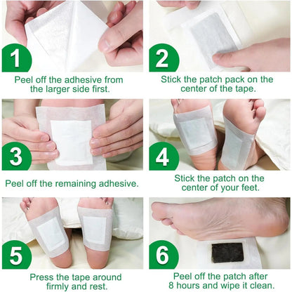 20PCS Natural Herbal Foot Detox Patches,Gingerbamboo Deep Cleansing Pads for Stress Relieftoxin Removal, Better Sleep & Wellness Fitnesstreatment Healthcare Solution Therapeutichealthy Therapy