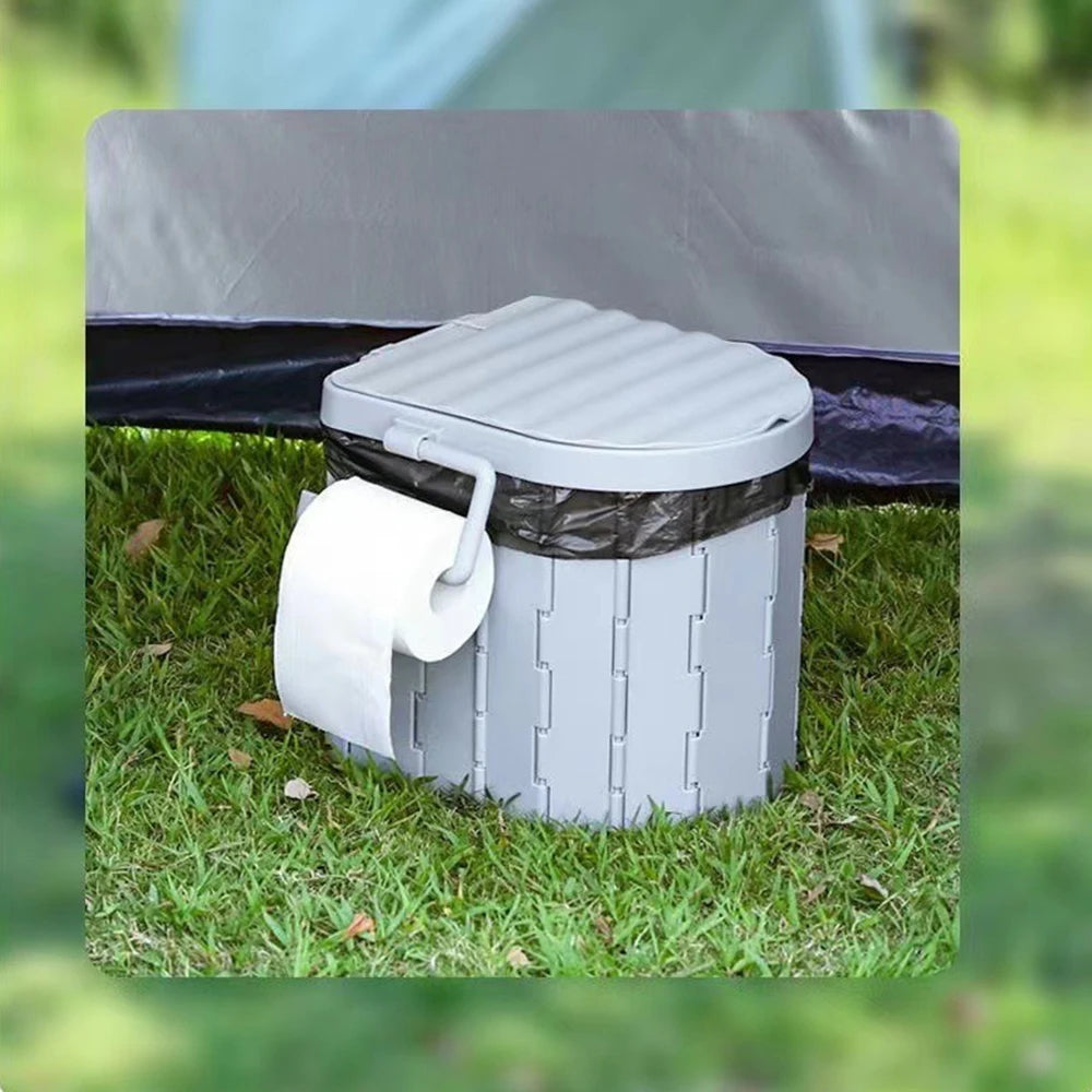 Travel Bucket Toilet Seat Portable Folding Toilet with Lid Emergency Toilet Car Folding Toilets Camping Toilet