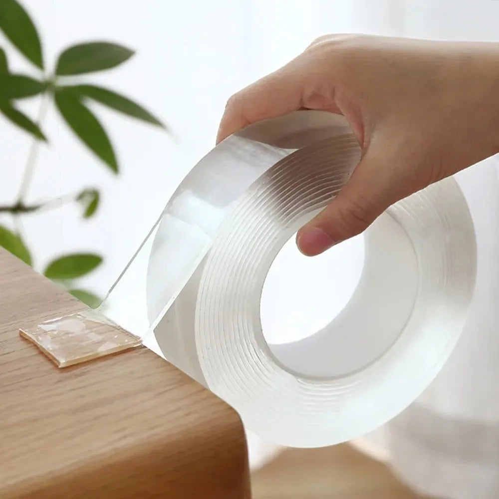 5M Double Contact Nano Tape Powerful Extra Strong Sided Adhesive for Kitchen and Bathroom Waterproof and Cleanable Tool