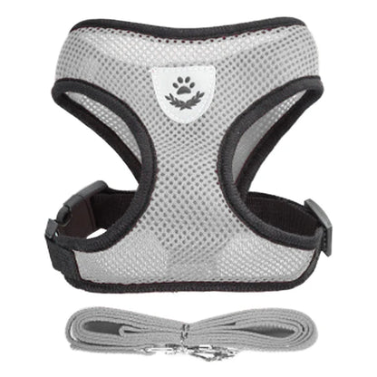 Cat Harness Vest Walking Lead Leash for Puppy Dogs Collar Polyester Adjustable Mesh Dog Harness for Small Medium Pet Accessories
