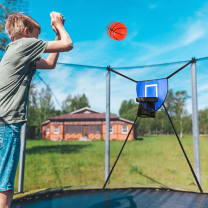 Mini Basketball Hoop for Trampoline with Enclosure Universal Basketball Rack