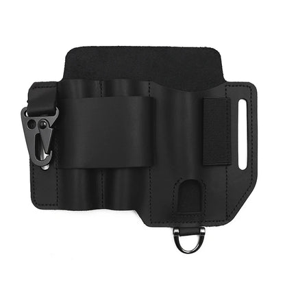 Genuine Leather Outdoor Tactical Waist Pack Multi-Functional EDC Tool Storage Bag Hanging Field Tactical Tool Pouch for Sports C