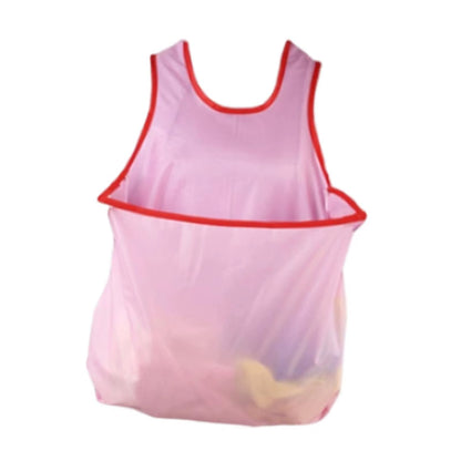 Sleeveless Laundry Apron Women Gifts Portable Cross Design Comfortable Drying Clothes Organizer Waterproof Bib
