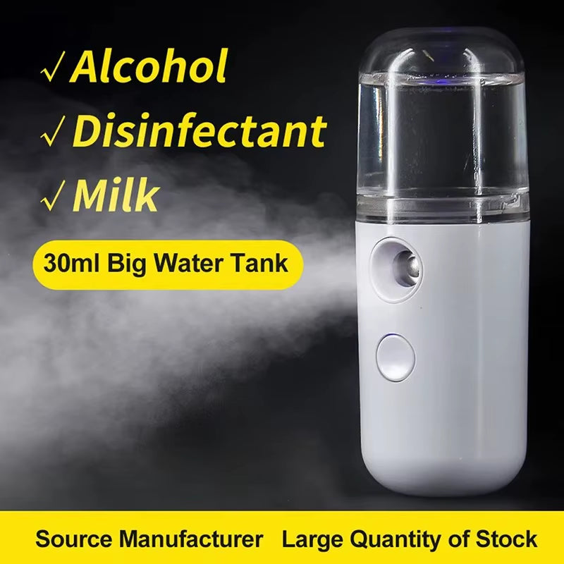 Mini Nano Spray Face Steamer Moisturizing Facial Sprayer Beauty Instrument USB Humidifier Nebulizer Beauty Skin Care Tools
