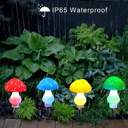 New Solar Mushroom Light String Outdoor Landscape Garden Courtyard Lights LED Lights Auto Charge during the Day
