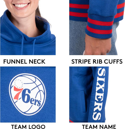 Women'S NBA Official Fleece Hoodie Pullover Sweatshirt Funnel Neck