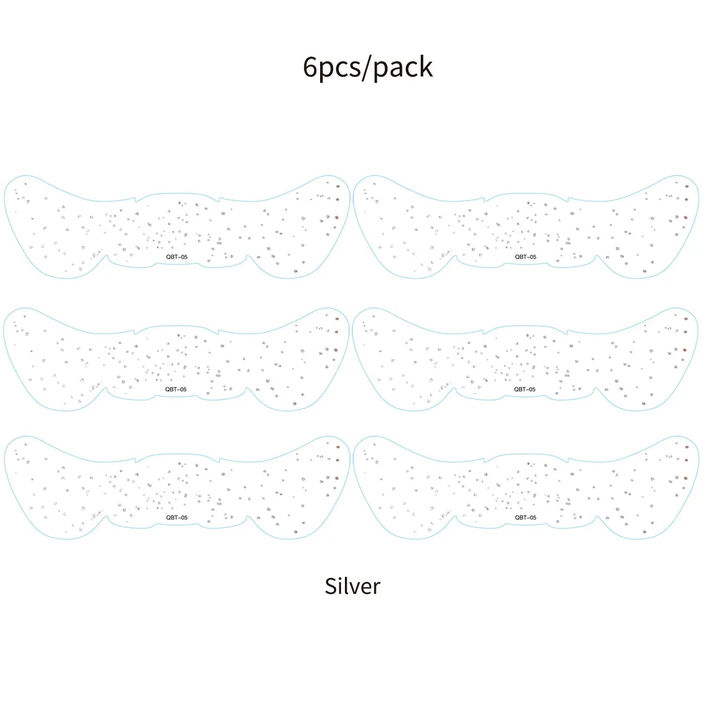 6Pcs Fake Freckle Stickers for Women Waterproof Golden Silver Glitter Temporary Tattoos for Face Makeup Holiday Music Party