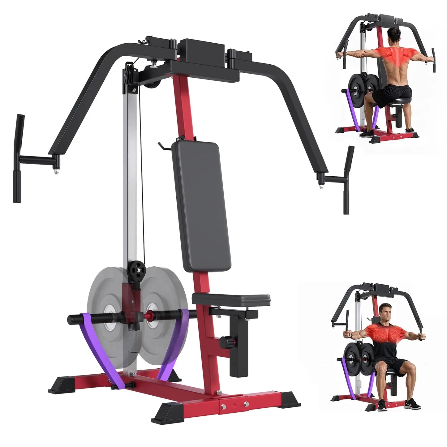 AECOJOY Ultimate Chest & Reverse Fly Master 450Lbs Adjustable Upper Body Workout Equipment for Home Gym with Premium Triple-Layer Throne and High-Density Foam Top Maquina De Ejercicio