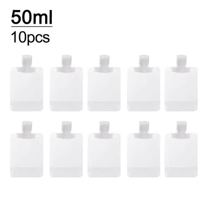 New 5Pcs 30Ml/50Ml/100Ml Refillable Travel Boats Empty Cosmetic Container Travel Bottles Liquid Cosmetic Storage Pouches FZP02
