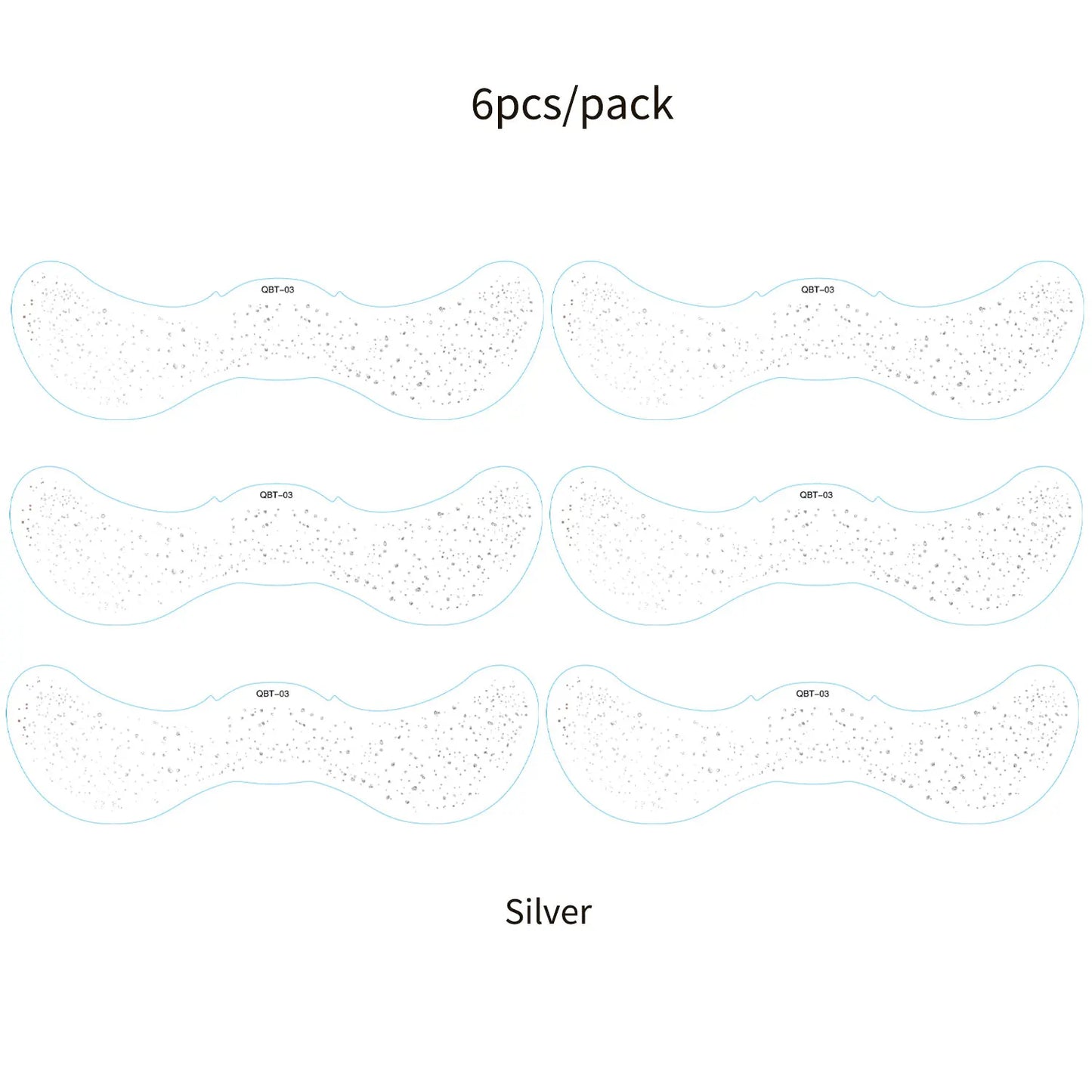 6Pcs Fake Freckle Stickers for Women Waterproof Golden Silver Glitter Temporary Tattoos for Face Makeup Holiday Music Party