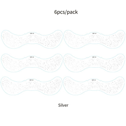 6Pcs Fake Freckle Stickers for Women Waterproof Golden Silver Glitter Temporary Tattoos for Face Makeup Holiday Music Party