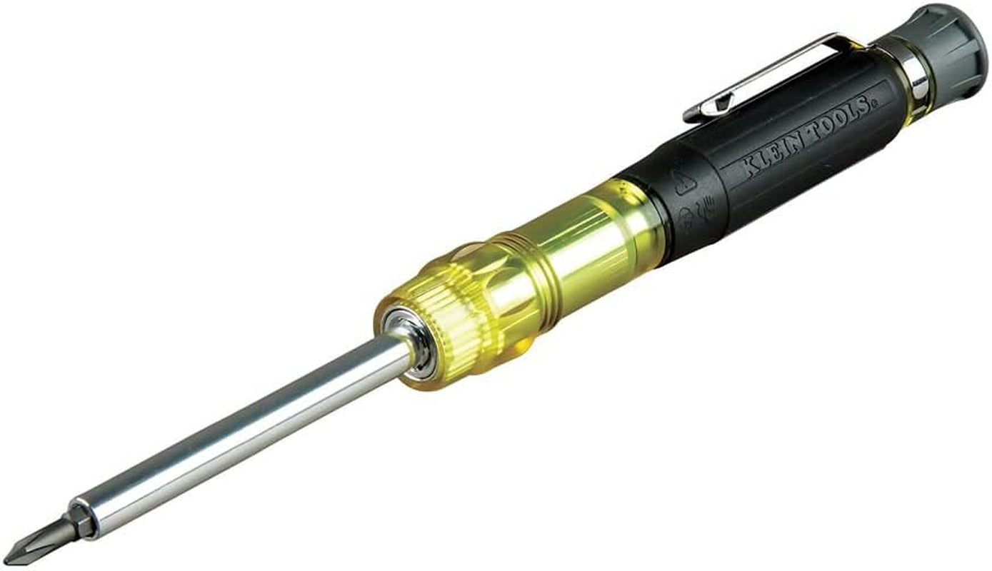 32614 Multi-Bit Precision Screwdriver Set, 4-In-1 Electronics Pocket Screwdriver, Professional Phillips and Slotted Bits, EDC