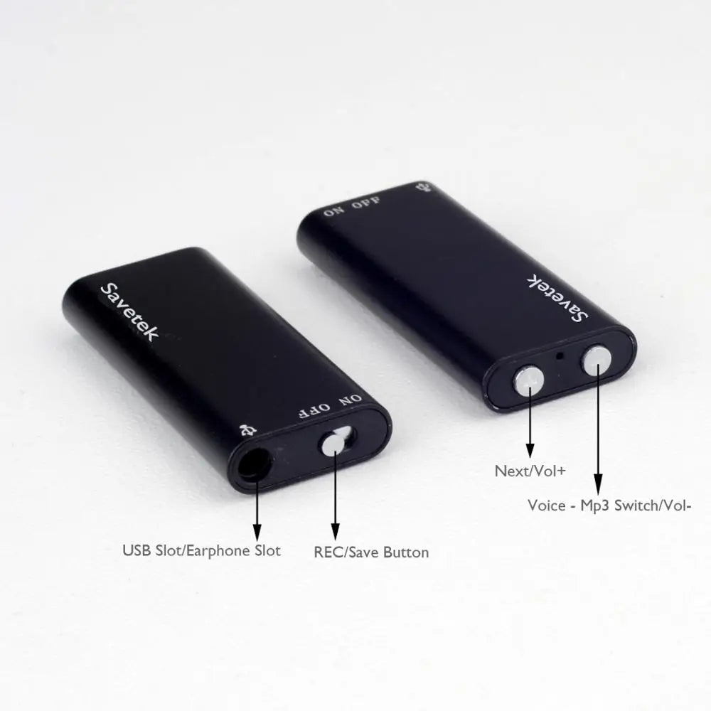 Smallest Mini USB Pen Voice Activated 8GB 16GB Digital Audio Voice Recorder Mp3 Player 192Kbps Recording WAV