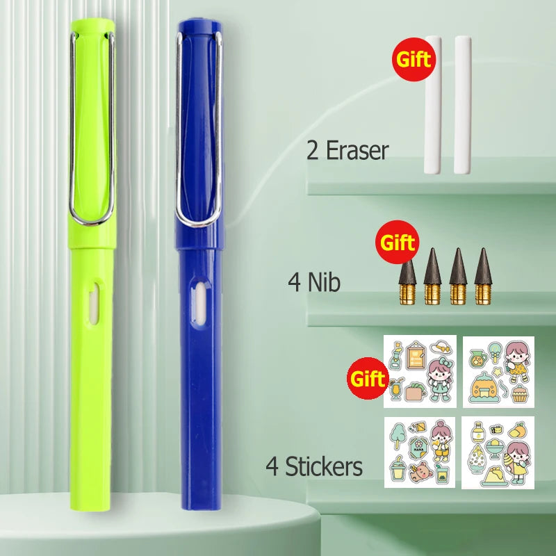 HB Eternal Pencil Set Mechanical Pencil Super Cheap No Need to Sharpen Easy to Wipe DIY Kawaii Korean Stationery School Supplies