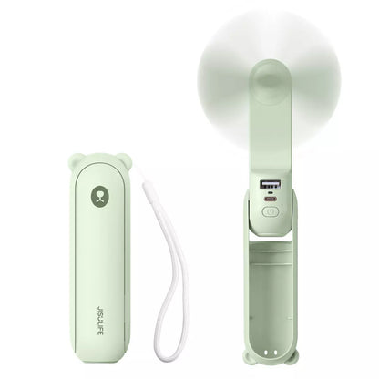 JISULIFE Small Handheld 3-In-1 Hand Fan and Portable USB Rechargeable Pocket Fan
