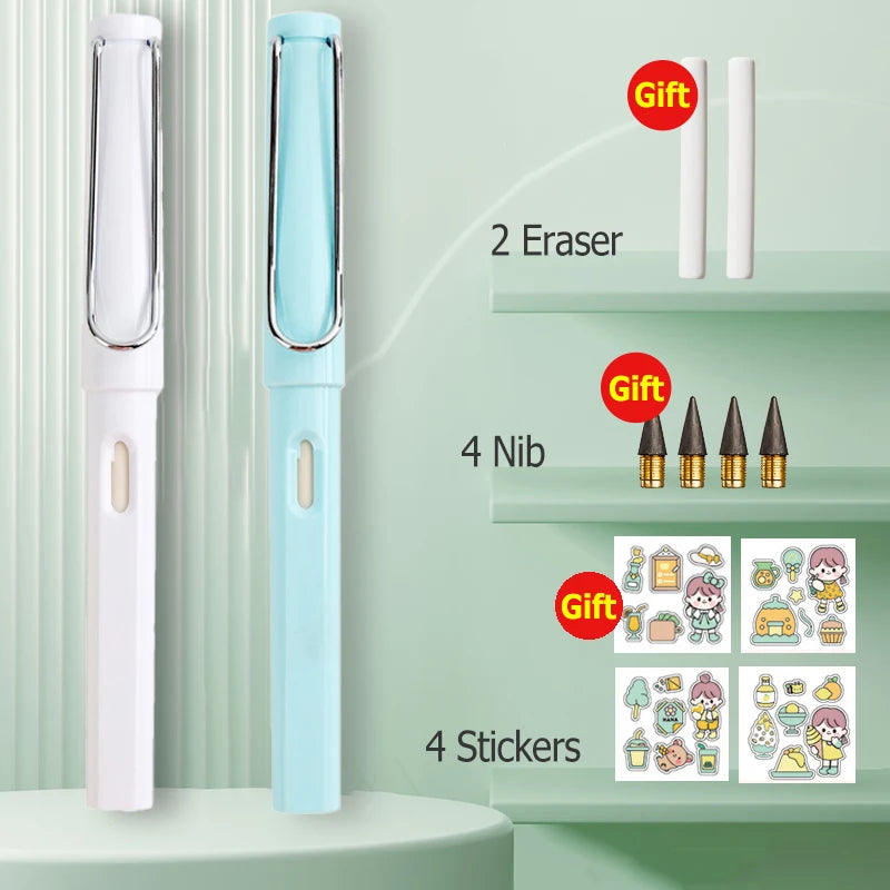 HB Eternal Pencil Set Mechanical Pencil Super Cheap No Need to Sharpen Easy to Wipe DIY Kawaii Korean Stationery School Supplies