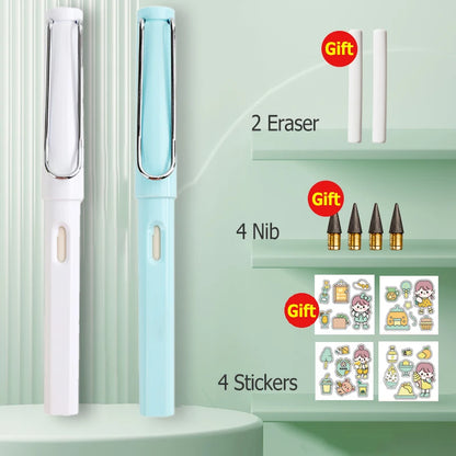 HB Eternal Pencil Set Mechanical Pencil Super Cheap No Need to Sharpen Easy to Wipe DIY Kawaii Korean Stationery School Supplies