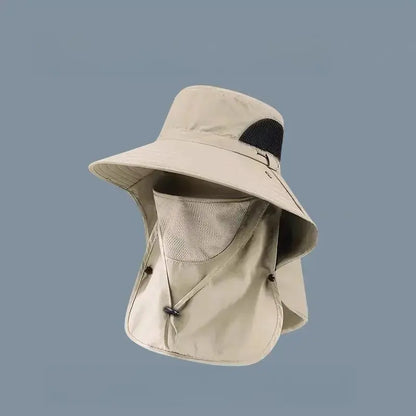 Spring/Summer Fisherman'S Hat Detachable Outdoor Fishing Face Covering Neck Protection Sun Hat