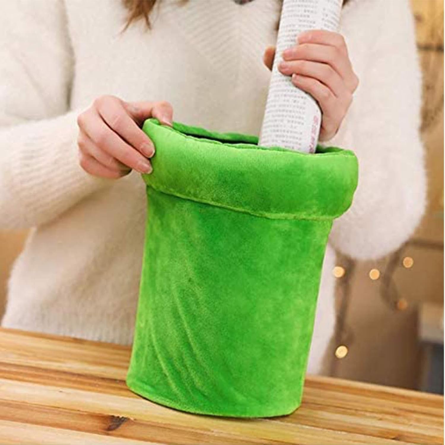 Piranha Plant Slippers with Pipe Pot Holder - Mushroom Slippers Loafer with Red Socks