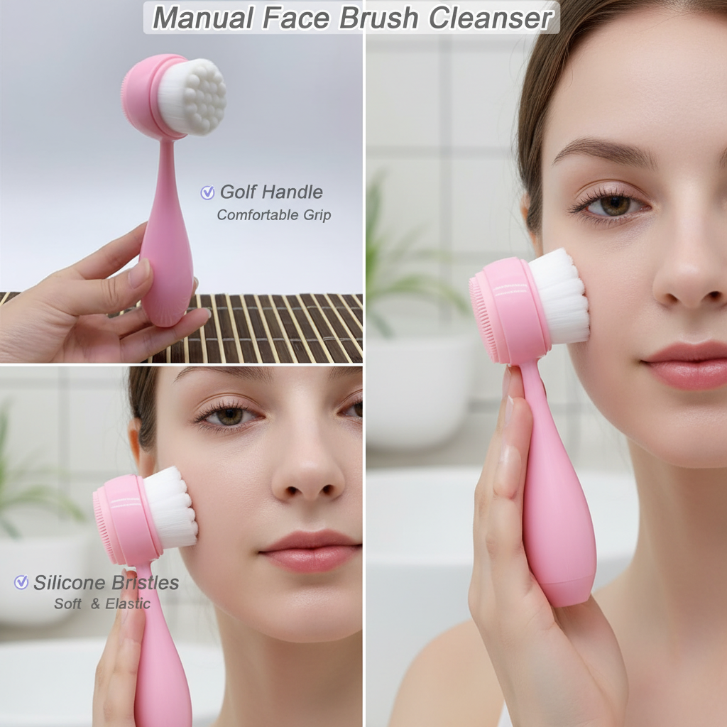 Pink Facial Cleansing Brush - Lifestyle