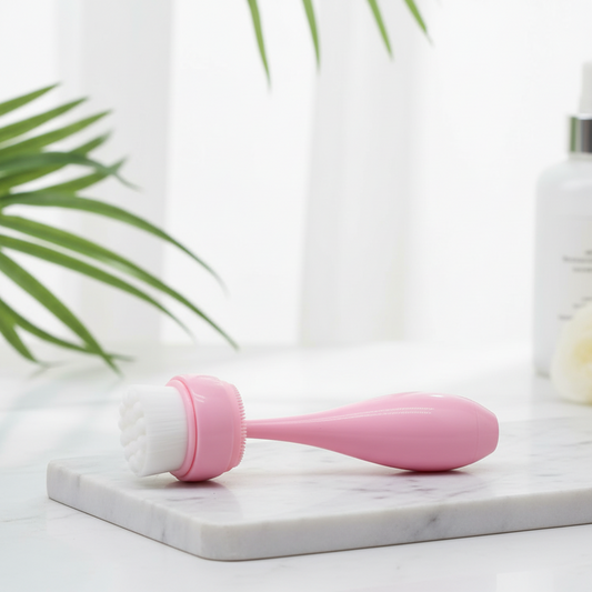Dual-Sided Facial Cleansing Brush | Deep Pore Exfoliating Face Scrubber for All Skin Types