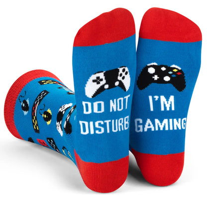 Do Not Disturb I'M Gaming Socks, Men Gifts Ideas Valentines Day Kids Valentine Boy Gamer Sock Gift for Mens Dad Father